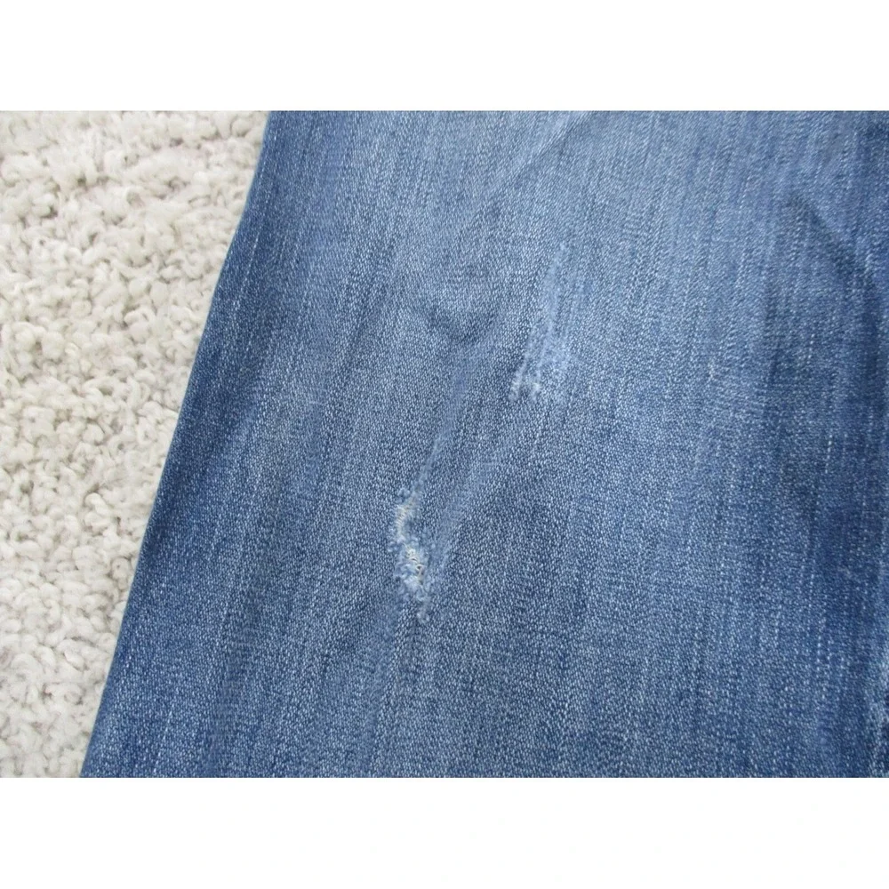 BKE Jeans Mens 33x25 Blue Tyler Denim Cotton Buckle Outdoor Straight Hemmed A2